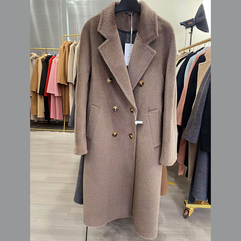Alpaca Wool Double Breasted Coat