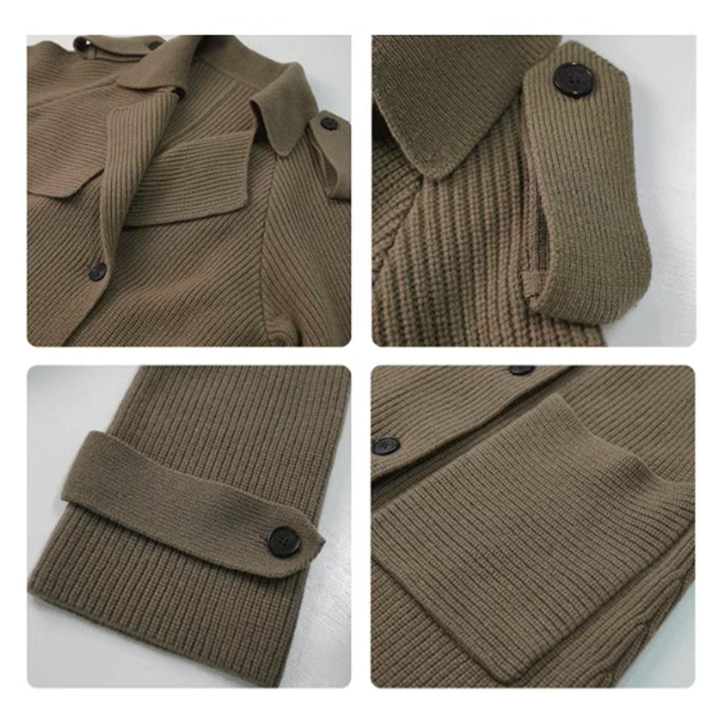 Knitted, Trench Coat Style Cardigan Coat.