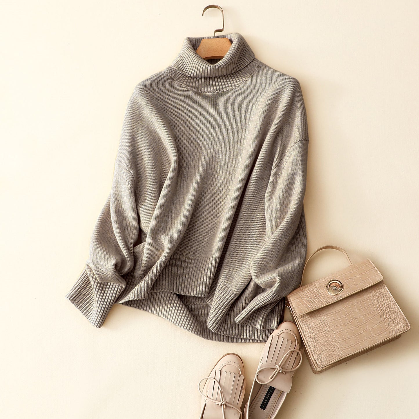 Roll Neck Cashmere Jumper