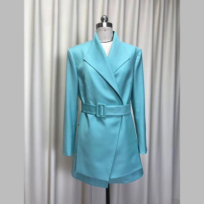 Aqua Super Wool Blazer - Bespoke Made to Measure.