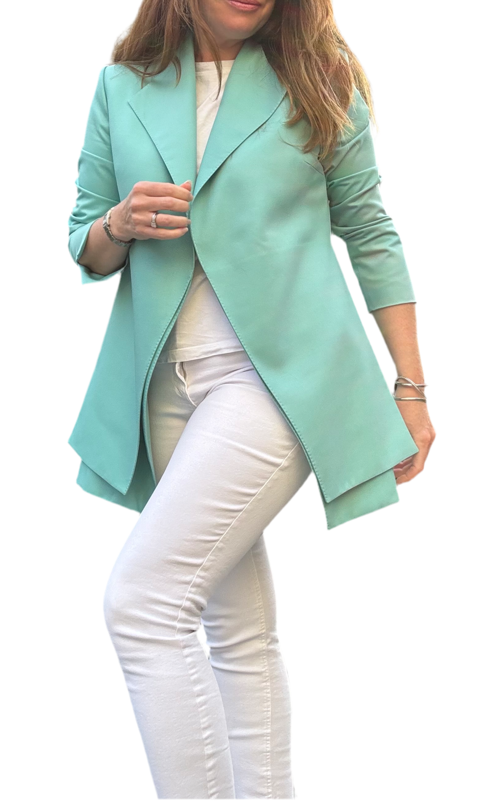 Aqua Wool Blazer