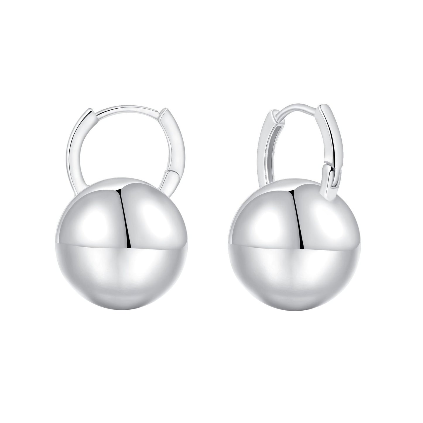 Brass Round Ball Drop Gold & Silver Plated Earrings