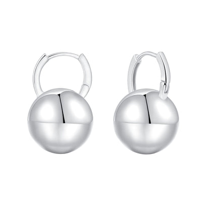 Brass Round Ball Drop Gold & Silver Plated Earrings