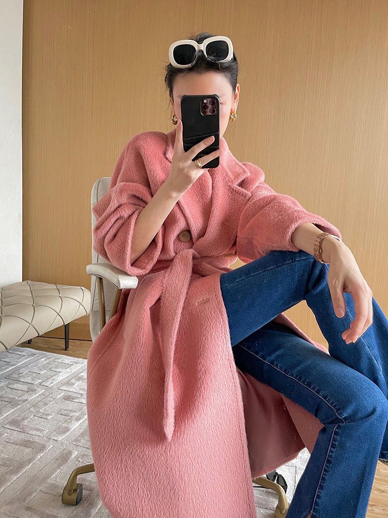 Alpaca Wool Double Breasted Coat